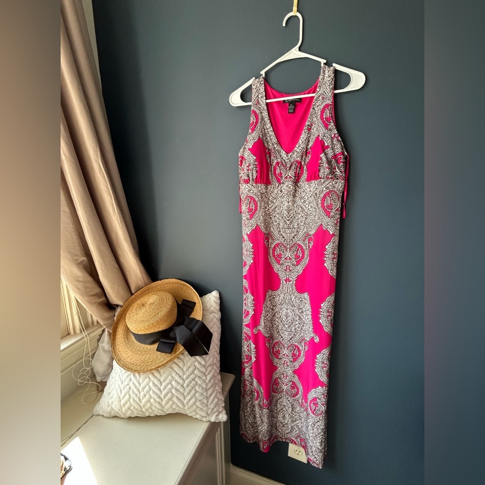 INC International Concepts Pink and Gray Halter Sundress - Picture 1 of 3